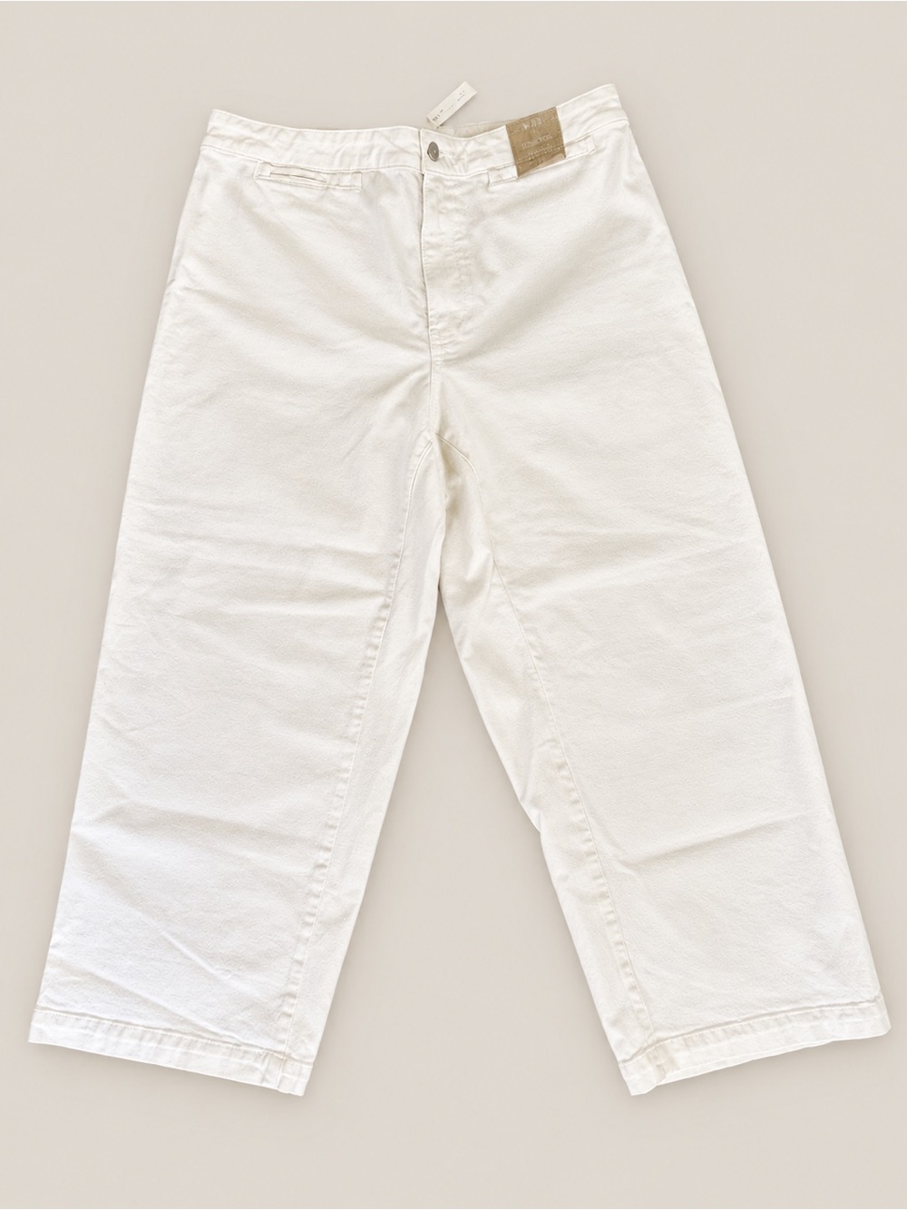Madewell Curvy Emmett Wide Leg Crop Pants White W33 NWT